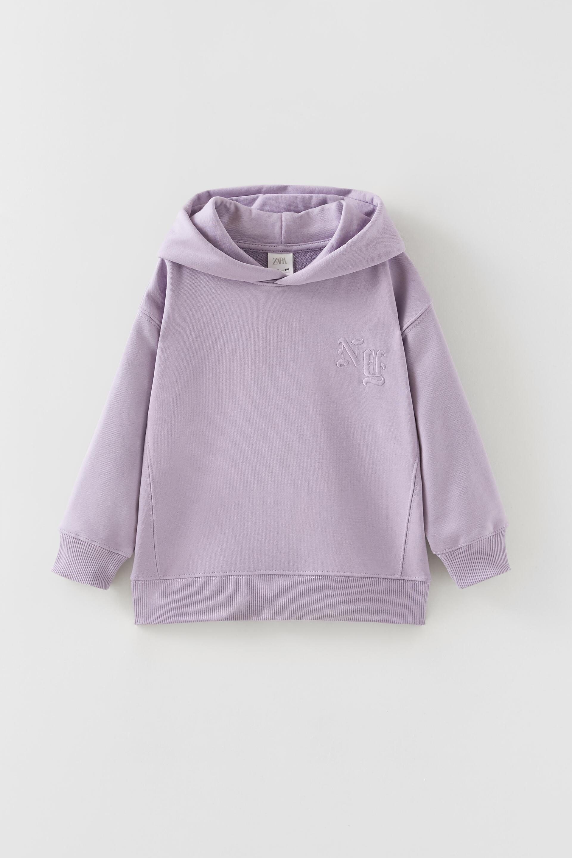 Zara purple sweatshirt sale